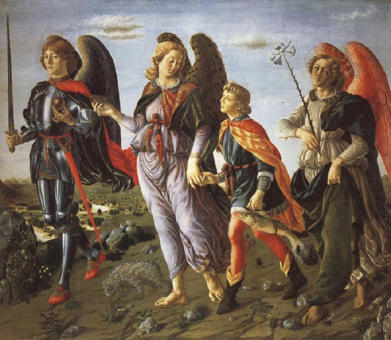 Francesco Botticini Tobias and the Tree Archangels Sweden oil painting art